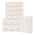 Superior Smart Dry Zero Twist Cotton Medium Weight 12 Piece Towel Set