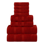 Superior Smart Dry Zero Twist Cotton Medium Weight 8 Piece Towel Set
