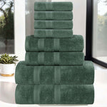Superior Smart Dry Zero Twist Cotton Medium Weight 8 Piece Towel Set