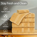 Superior Smart Dry Zero Twist Cotton Medium Weight 8 Piece Towel Set
