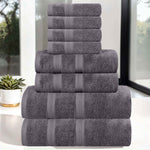 Superior Smart Dry Zero Twist Cotton Medium Weight 8 Piece Towel Set