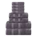Superior Smart Dry Zero Twist Cotton Medium Weight 8 Piece Towel Set