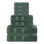 Superior Smart Dry Zero Twist Cotton Medium Weight 8 Piece Towel Set
