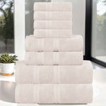 Superior Smart Dry Zero Twist Cotton Medium Weight 8 Piece Towel Set