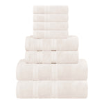 Superior Smart Dry Zero Twist Cotton Medium Weight 8 Piece Towel Set