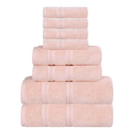 Superior Smart Dry Zero Twist Cotton Medium Weight 8 Piece Towel Set