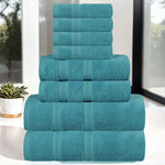 Superior Smart Dry Zero Twist Cotton Medium Weight 8 Piece Towel Set
