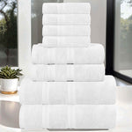 Superior Smart Dry Zero Twist Cotton Medium Weight 8 Piece Towel Set