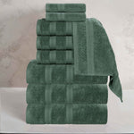 Superior Smart Dry Zero Twist Cotton Medium Weight 8 Piece Towel Set