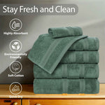 Superior Smart Dry Zero Twist Cotton Medium Weight 8 Piece Towel Set