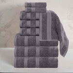 Superior Smart Dry Zero Twist Cotton Medium Weight 8 Piece Towel Set