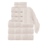 Superior Smart Dry Zero Twist Cotton Medium Weight 8 Piece Towel Set