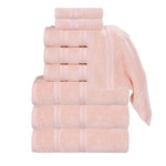 Superior Smart Dry Zero Twist Cotton Medium Weight 8 Piece Towel Set