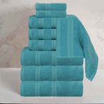 Superior Smart Dry Zero Twist Cotton Medium Weight 8 Piece Towel Set