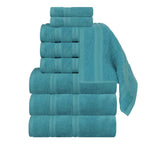 Superior Smart Dry Zero Twist Cotton Medium Weight 8 Piece Towel Set