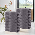 Superior Smart Dry Zero Twist Cotton Washcloth Face Towels, Set of 12