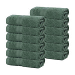 Superior Smart Dry Zero Twist Cotton Washcloth Face Towels, Set of 12
