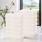 Superior Smart Dry Zero Twist Cotton Washcloth Face Towels, Set of 12