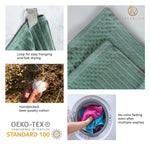 Superior Soho Cotton Ribbed Textured Absorbent Hand and Bath Towel Set