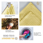 Superior Soho Cotton Ribbed Textured Absorbent Hand and Bath Towel Set