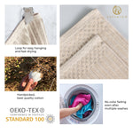 Superior Soho Cotton Ribbed Textured Absorbent Hand and Bath Towel Set