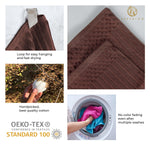 Superior Soho Cotton Ribbed Textured Absorbent Hand and Bath Towel Set