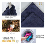 Superior Soho Cotton Ribbed Textured Absorbent Hand and Bath Towel Set