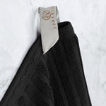 Superior Soho Cotton Ribbed Textured Absorbent Hand and Bath Towel Set