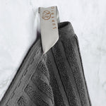 Superior Soho Cotton Ribbed Textured Absorbent Hand and Bath Towel Set