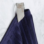 Superior Soho Cotton Ribbed Textured Absorbent Hand and Bath Towel Set