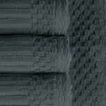 Superior Soho Cotton Ribbed Textured Absorbent Hand and Bath Towel Set