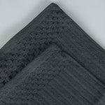 Superior Soho Cotton Ribbed Textured Absorbent Hand and Bath Towel Set