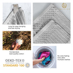 Superior Soho Cotton Ribbed Textured Hand Towel and Bath Sheet Set