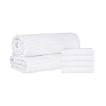 Superior Soho Cotton Ribbed Textured Hand Towel and Bath Sheet Set