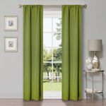 Blackout Window Curtains Solid Room Darkening Washable Set of 2