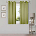 Blackout Window Curtains Solid Room Darkening Washable Set of 2