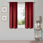 Blackout Window Curtains Solid Room Darkening Washable Set of 2