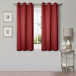 Blackout Window Curtains Solid Room Darkening Washable Set of 2
