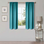 Blackout Window Curtains Solid Room Darkening Washable Set of 2