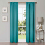 Blackout Window Curtains Solid Room Darkening Washable Set of 2