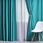 Blackout Window Curtains Solid Room Darkening Washable Set of 2