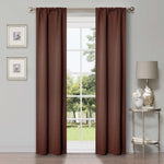 Blackout Window Curtains Solid Room Darkening Washable Set of 2