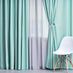 Blackout Window Curtains Solid Room Darkening Washable Set of 2