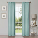 Blackout Window Curtains Solid Room Darkening Washable Set of 2