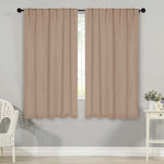Blackout Window Curtains Solid Room Darkening Back Tab Set of 2