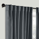 Blackout Window Curtains Solid Room Darkening Back Tab Set of 2