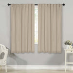Blackout Window Curtains Solid Room Darkening Back Tab Set of 2