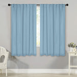 Blackout Window Curtains Solid Room Darkening Back Tab Set of 2