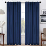 Blackout Window Curtains Solid Room Darkening Back Tab Set of 2