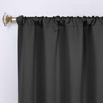Blackout Window Curtains Solid Room Darkening Rod Pocket Set of 2